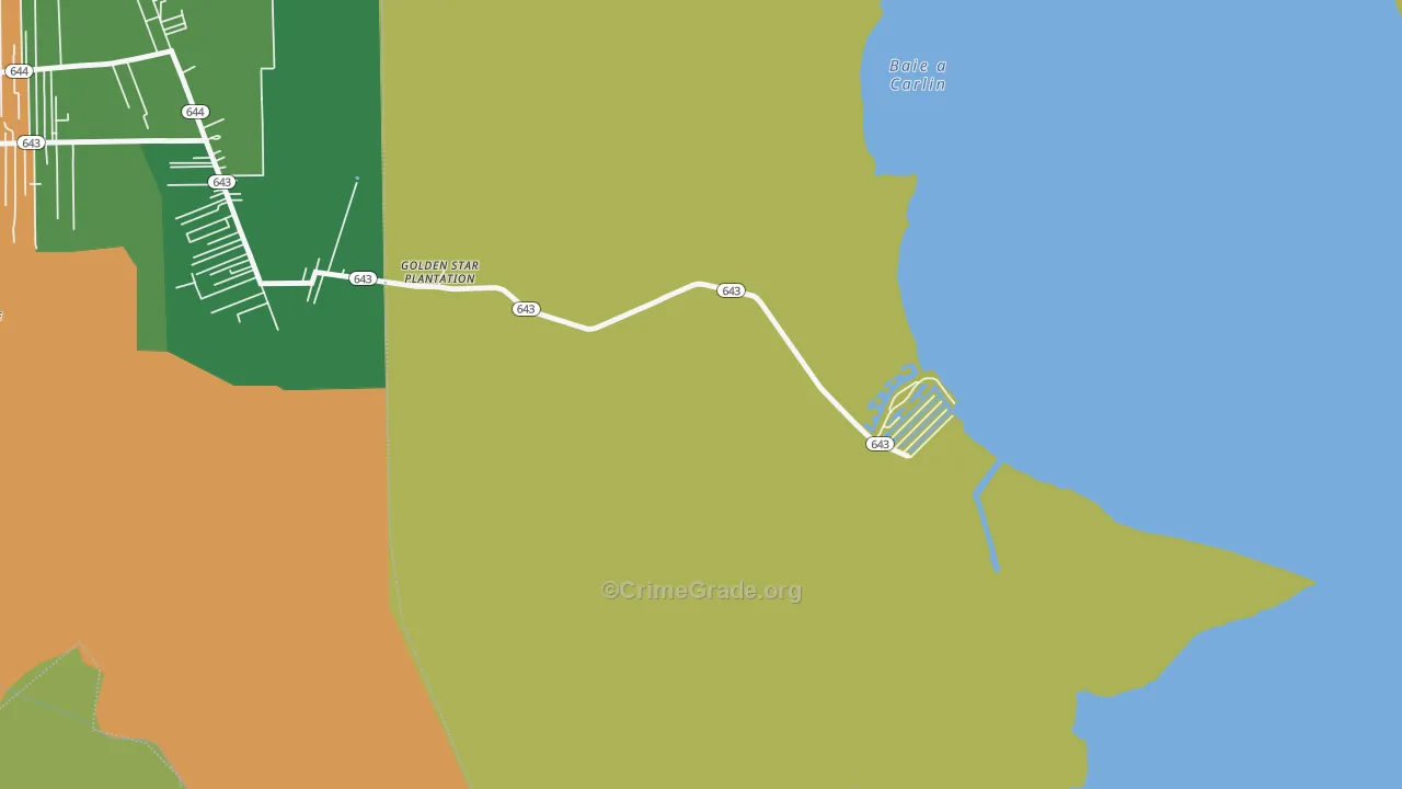Pleasure Bend, LA Map of Assault Rates