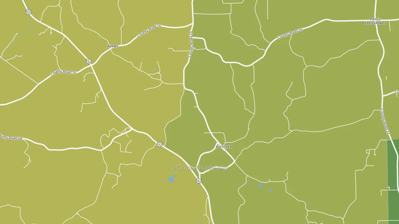 Pletcher, AL Map of Assault Rates