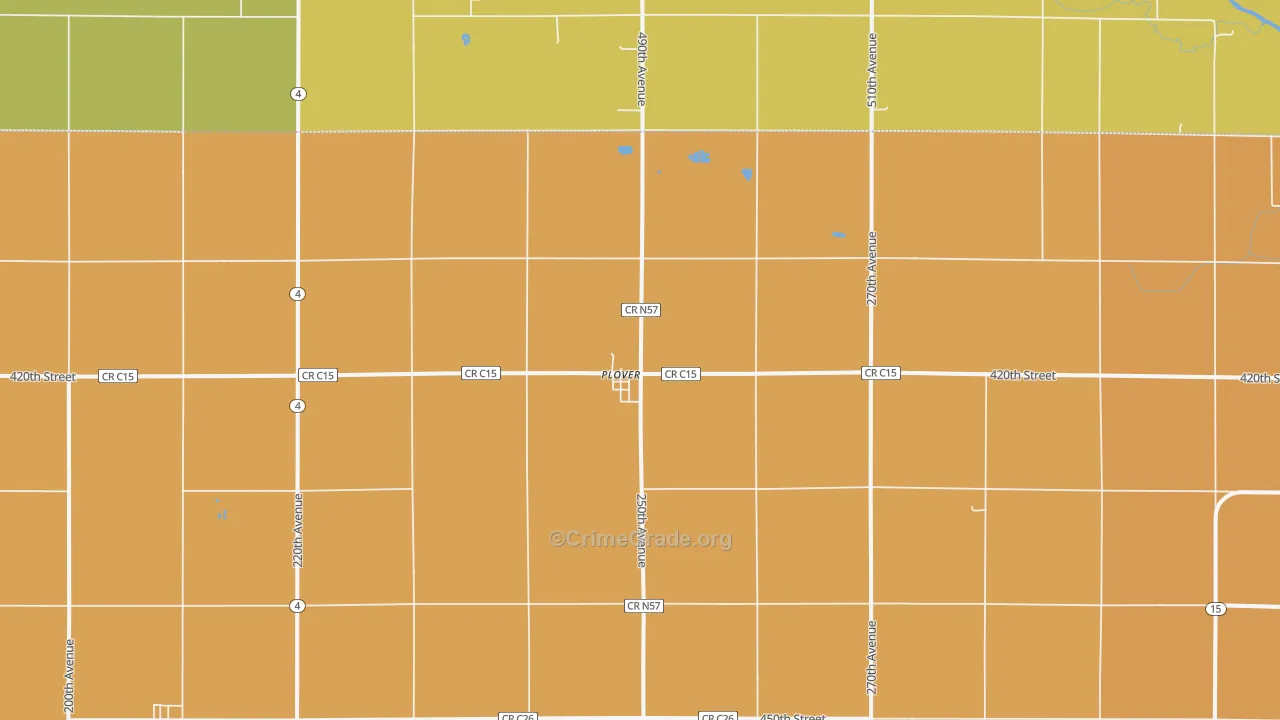 Plover, IA Map of Assault Rates