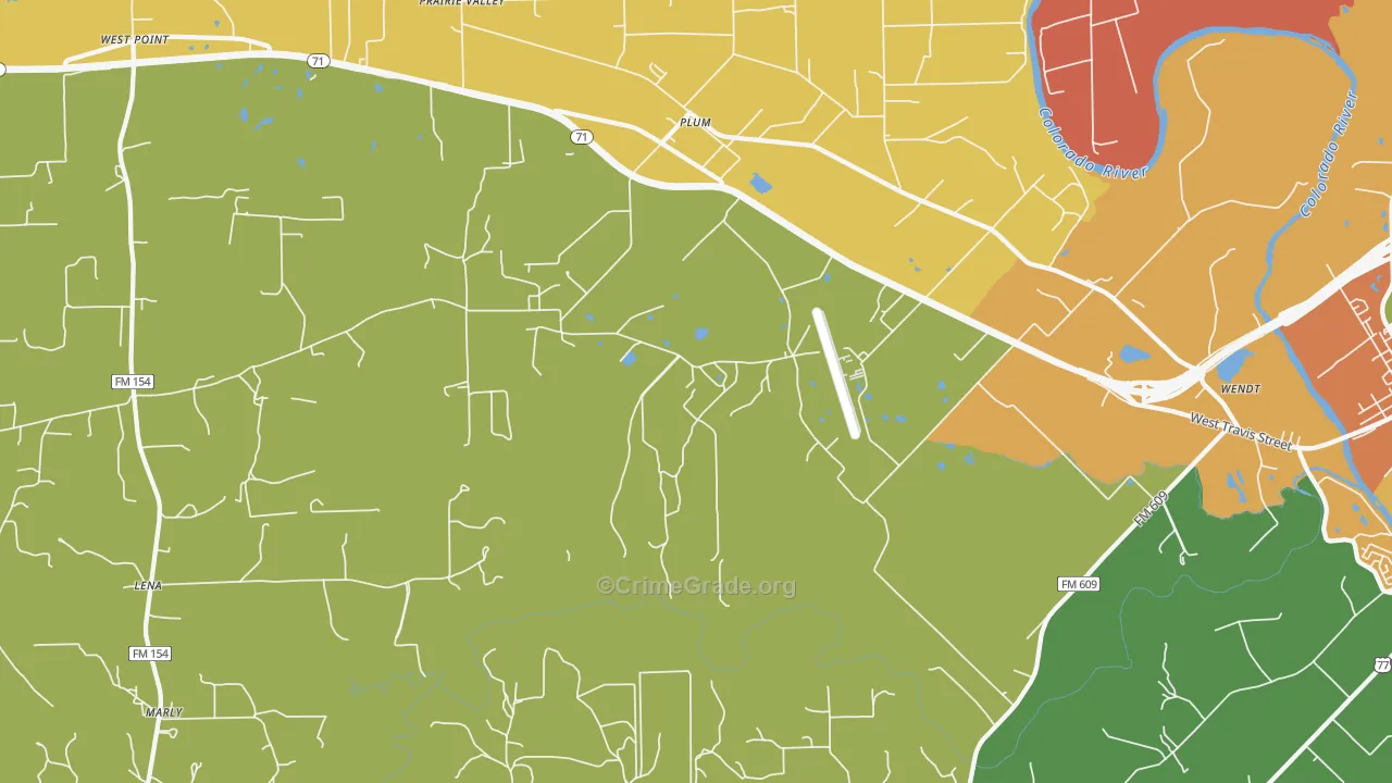 Plum, TX Map of Assault Rates