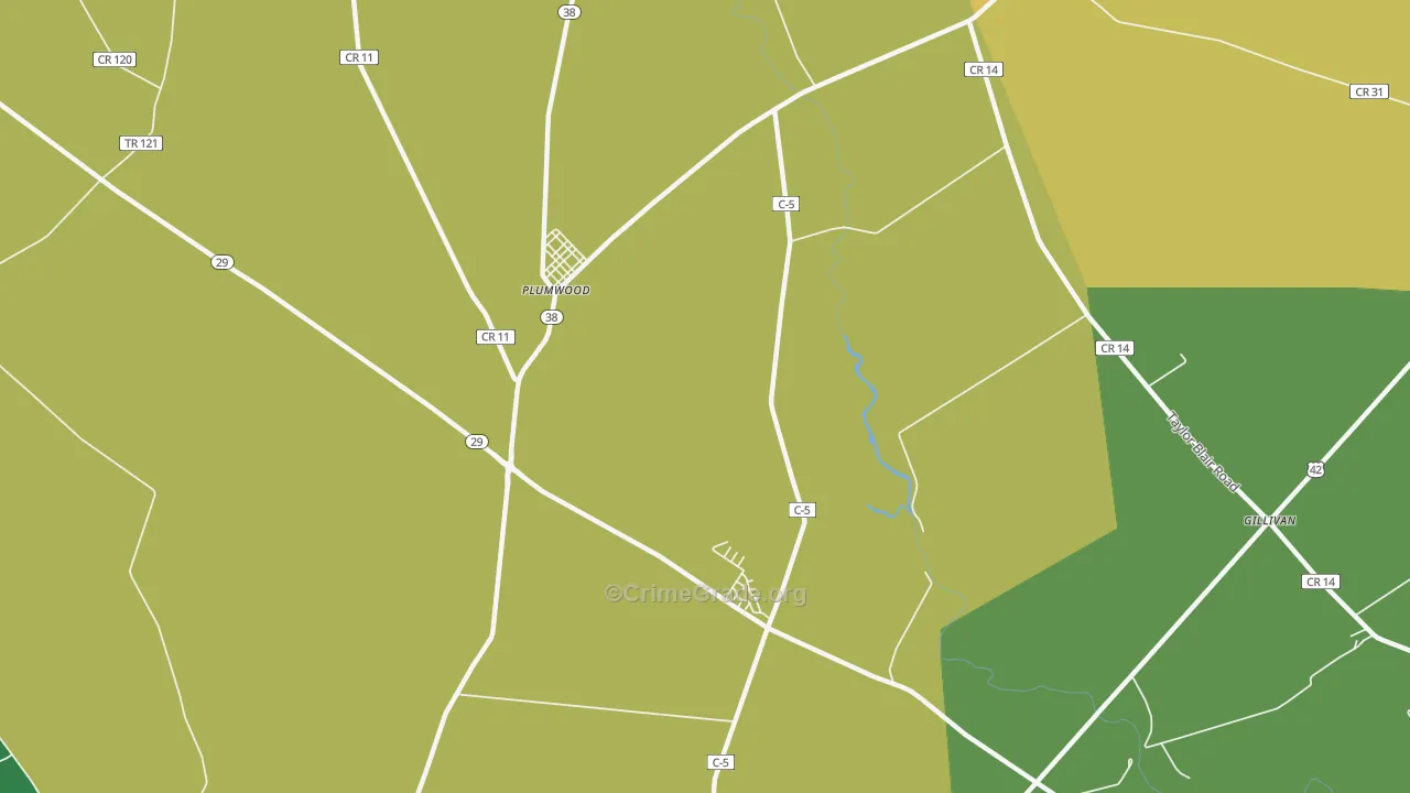 Plumwood, OH Map of Assault Rates