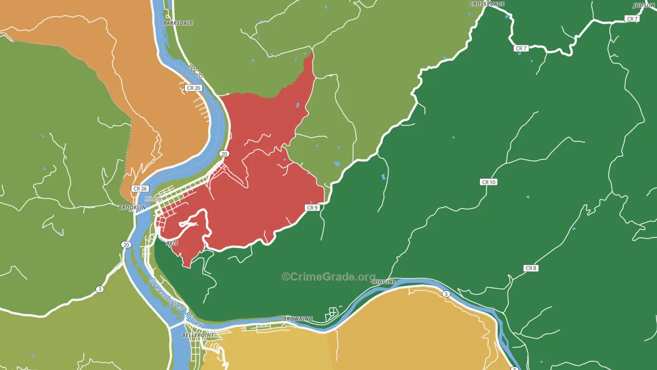 Pluto, WV Map of Assault Rates