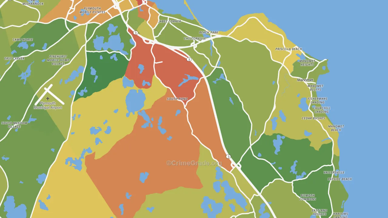 Plymouth, MA Map of Assault Rates