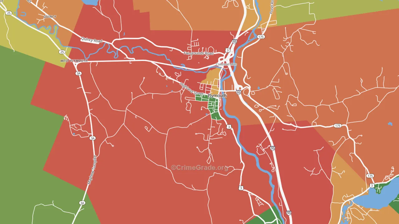 Plymouth, NH Map of Assault Rates
