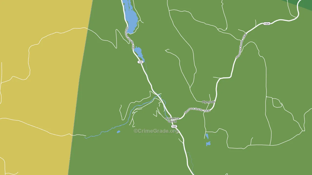 Plymouth Union, VT Map of Assault Rates
