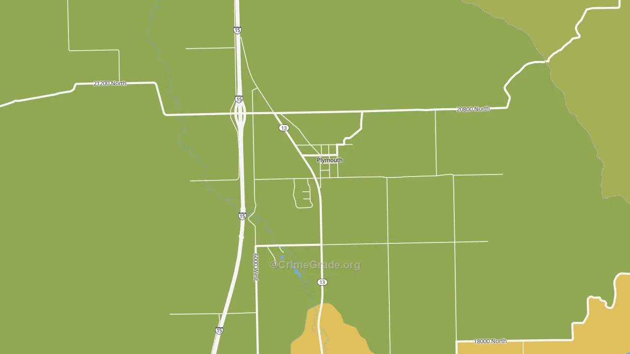 Plymouth, UT Map of Assault Rates