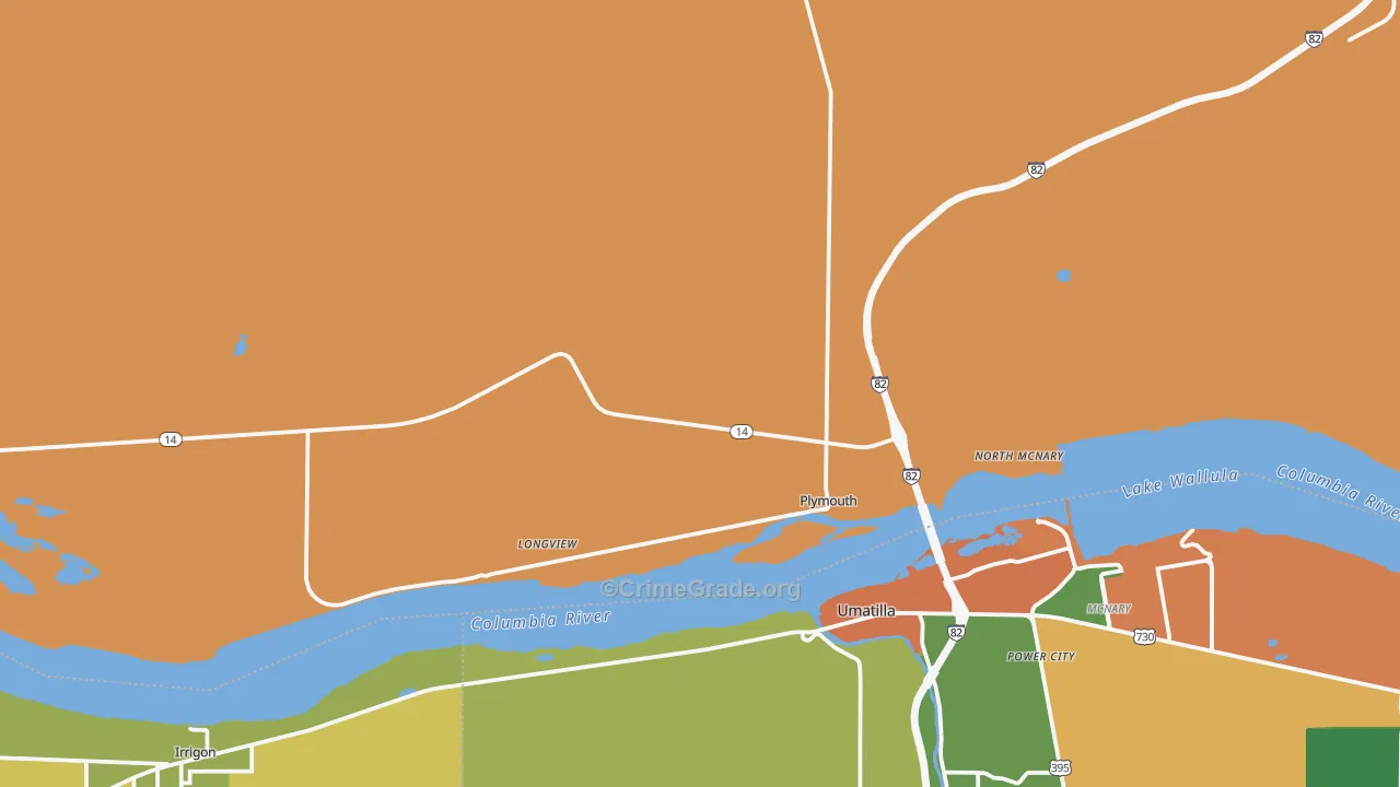 Plymouth, WA Map of Assault Rates