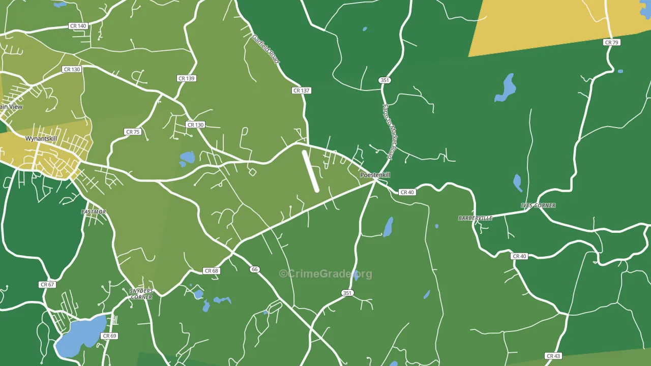 Poestenkill, NY Map of Assault Rates