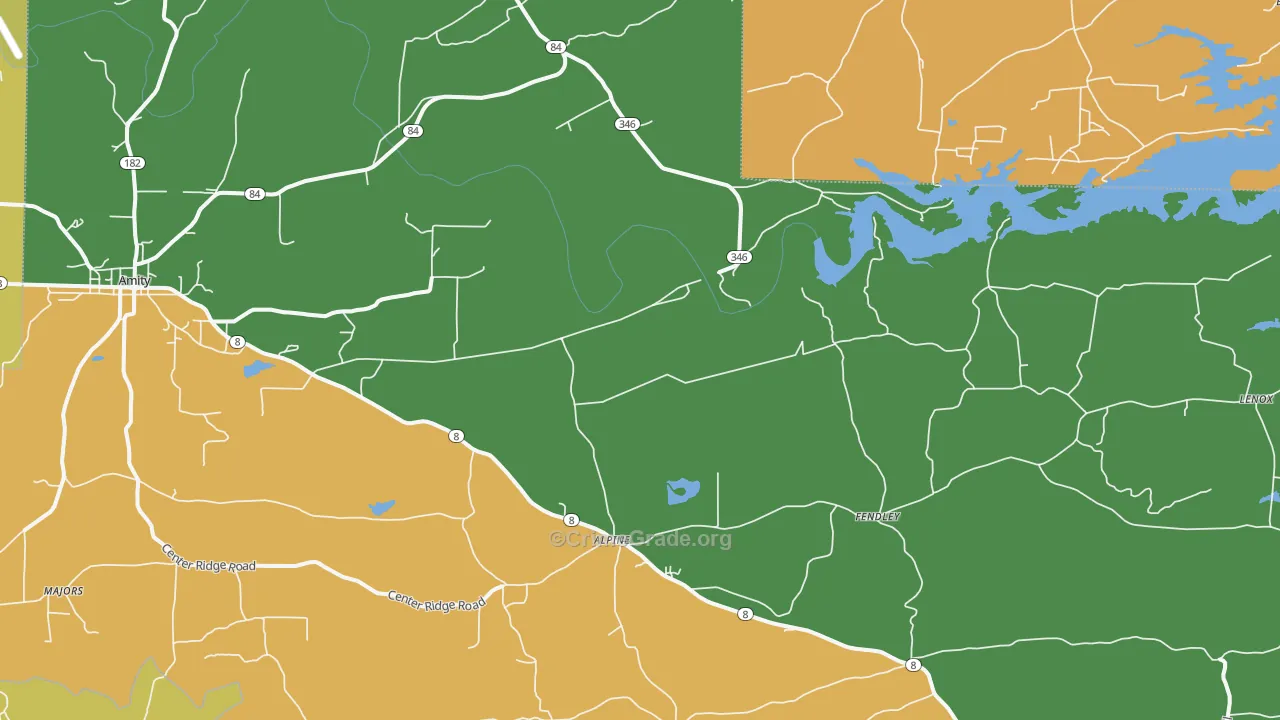 Point Cedar, AR Map of Assault Rates