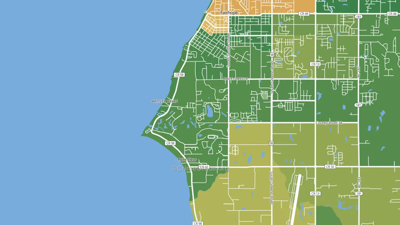 Point Clear, AL Map of Assault Rates