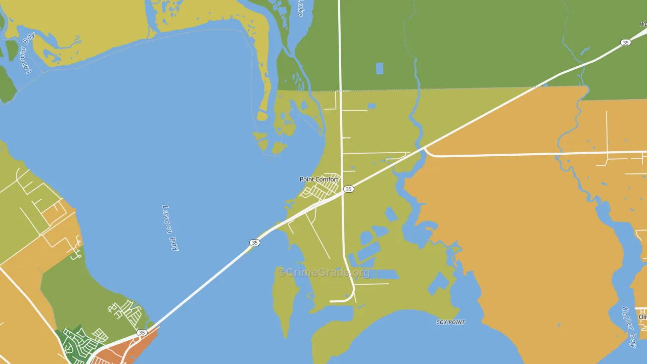Point Comfort, TX Map of Assault Rates