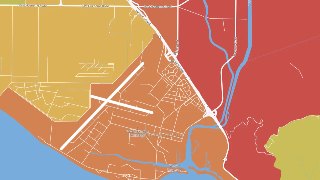 Point Mugu Nawc, CA Map of Assault Rates