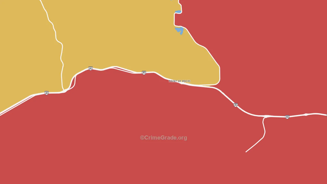 Point Of Rocks, WY Map of Assault Rates