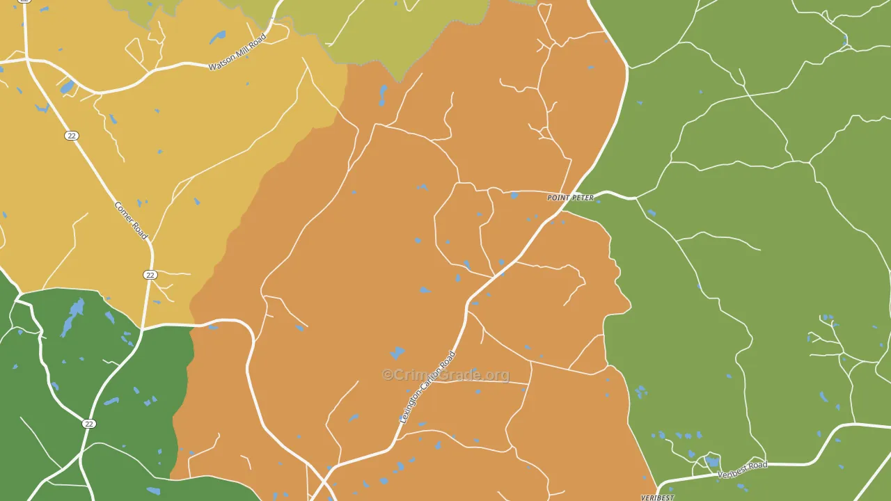 Point Peter, GA Map of Assault Rates