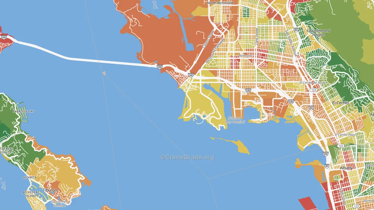 Point Richmond, Richmond, CA Map of Assault Rates