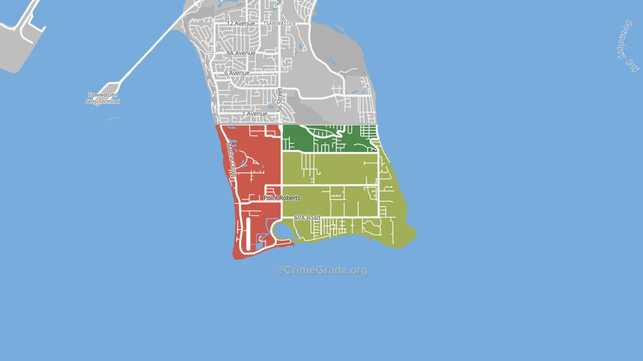 Point Roberts, WA Map of Assault Rates