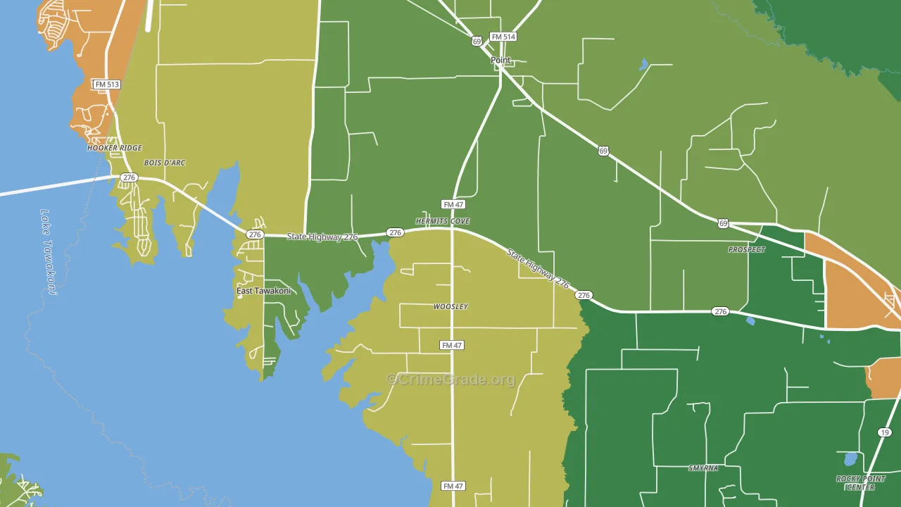 Point, TX Map of Assault Rates