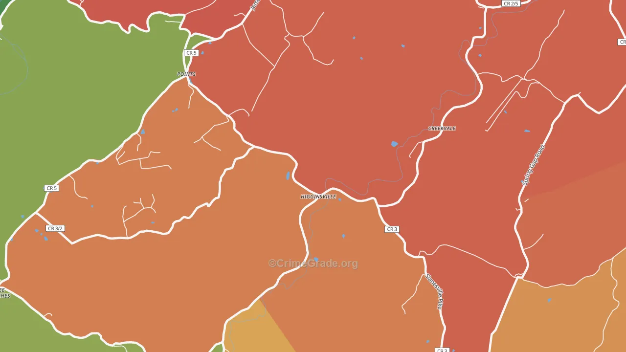 Points, WV Map of Assault Rates