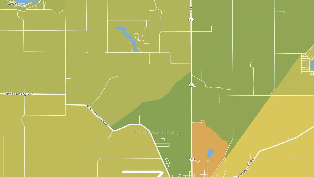Pokagon, MI Map of Assault Rates