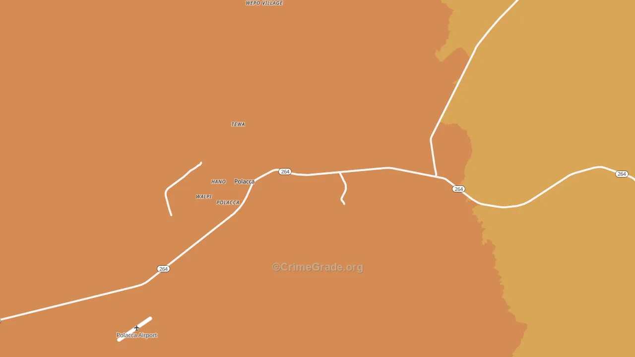 Polacca, AZ Map of Assault Rates