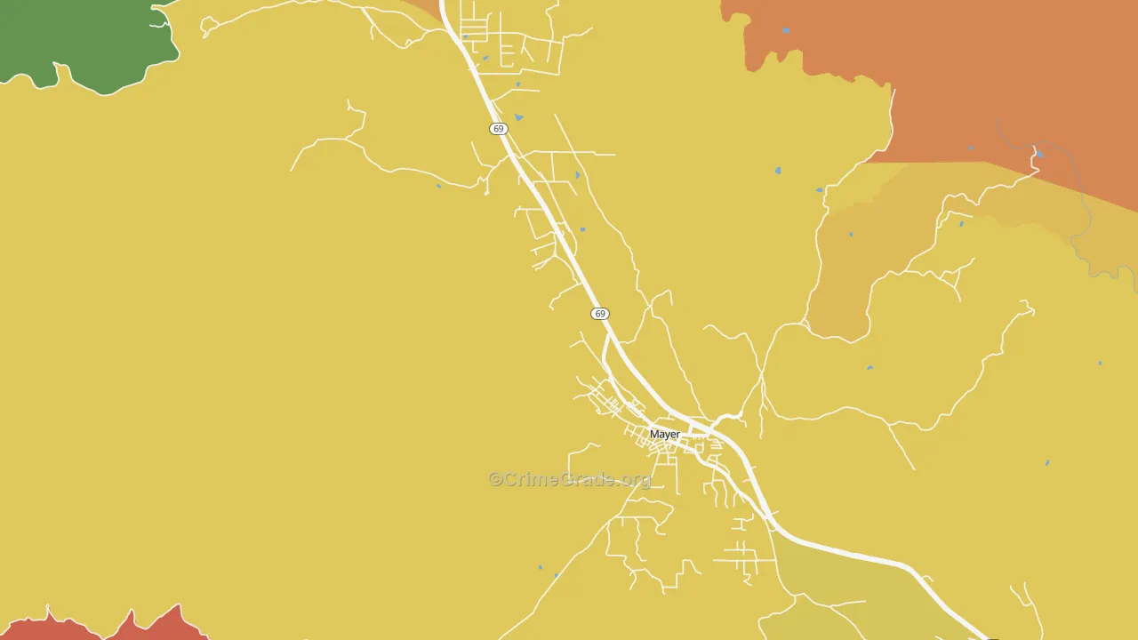 Poland Junction, AZ Map of Assault Rates