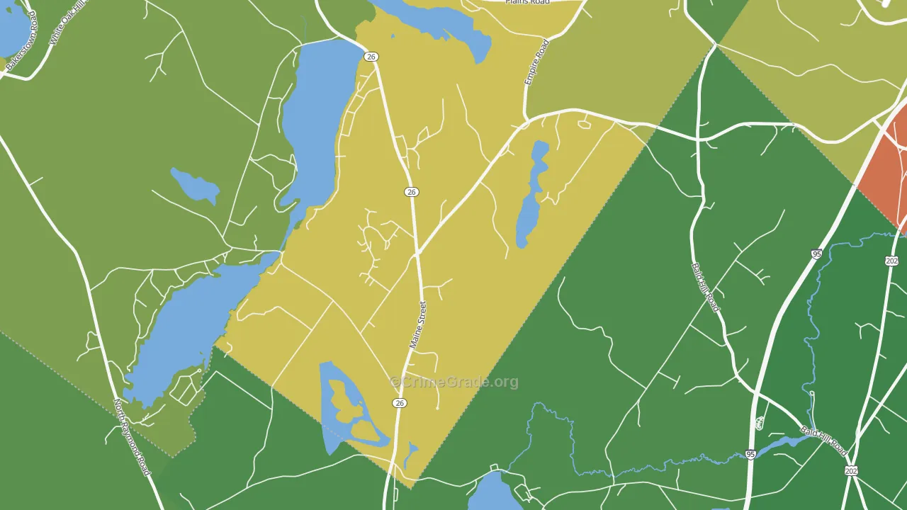 Poland Spring, ME Map of Assault Rates