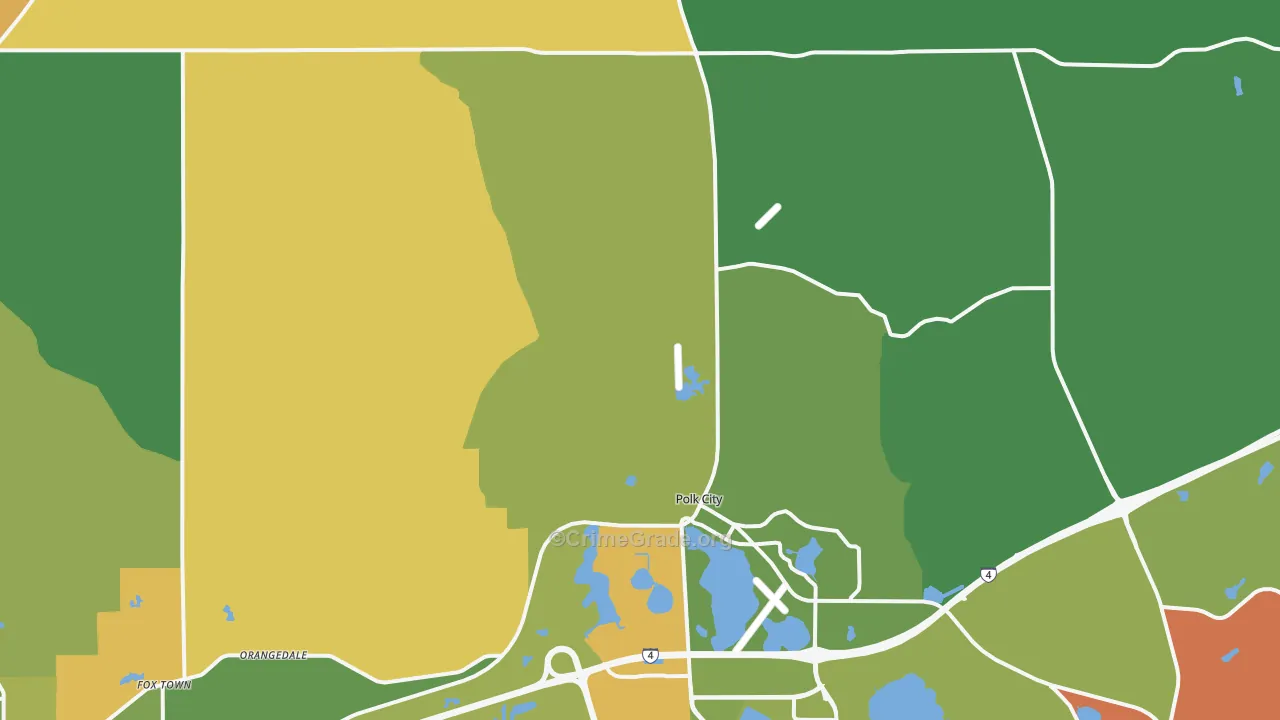 Polk City, FL Map of Assault Rates
