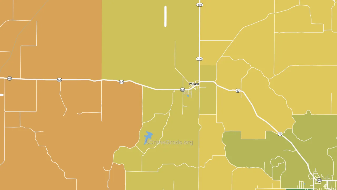 Pollard, AR Map of Assault Rates