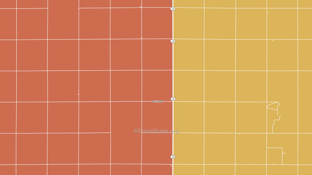 Pollard, KS Map of Assault Rates
