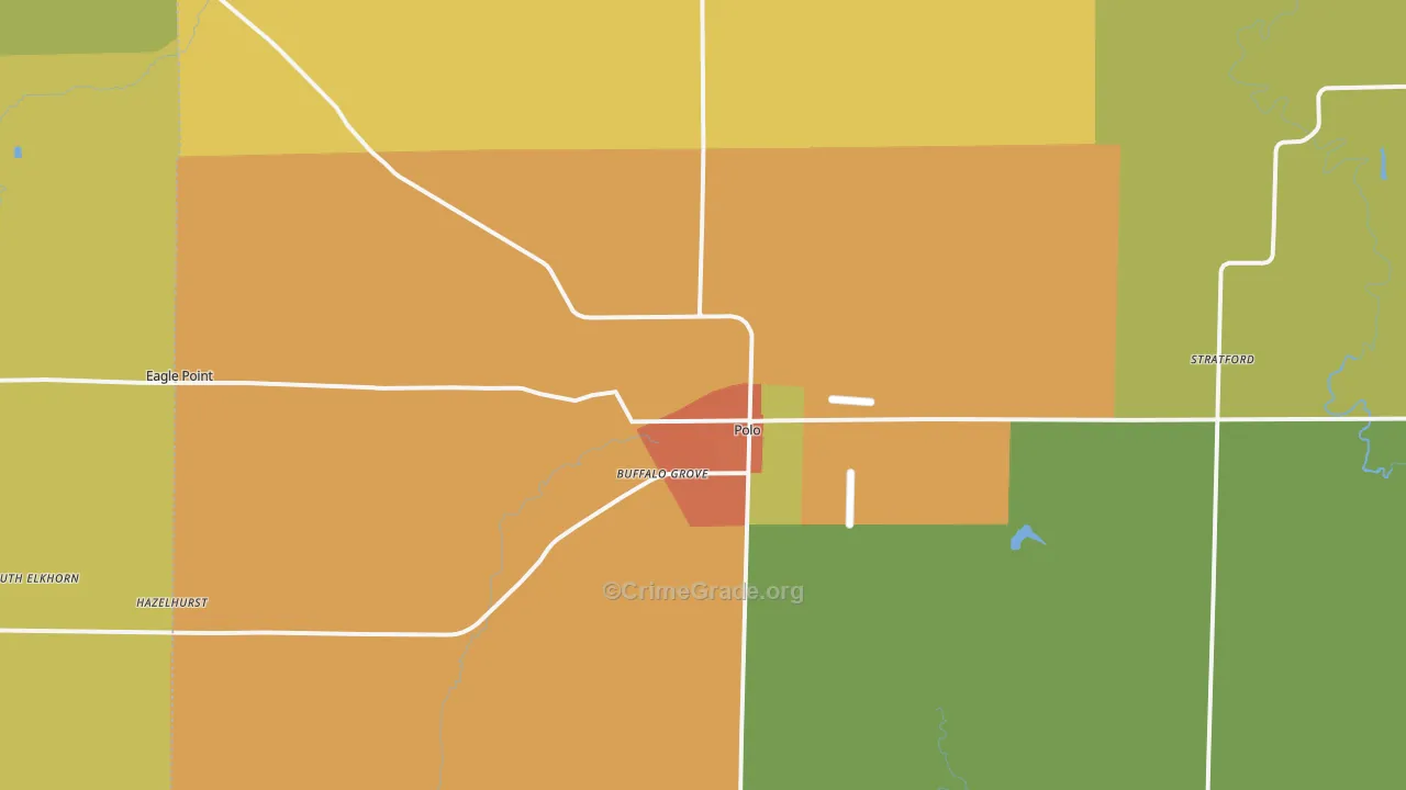 Polo, IL Map of Assault Rates