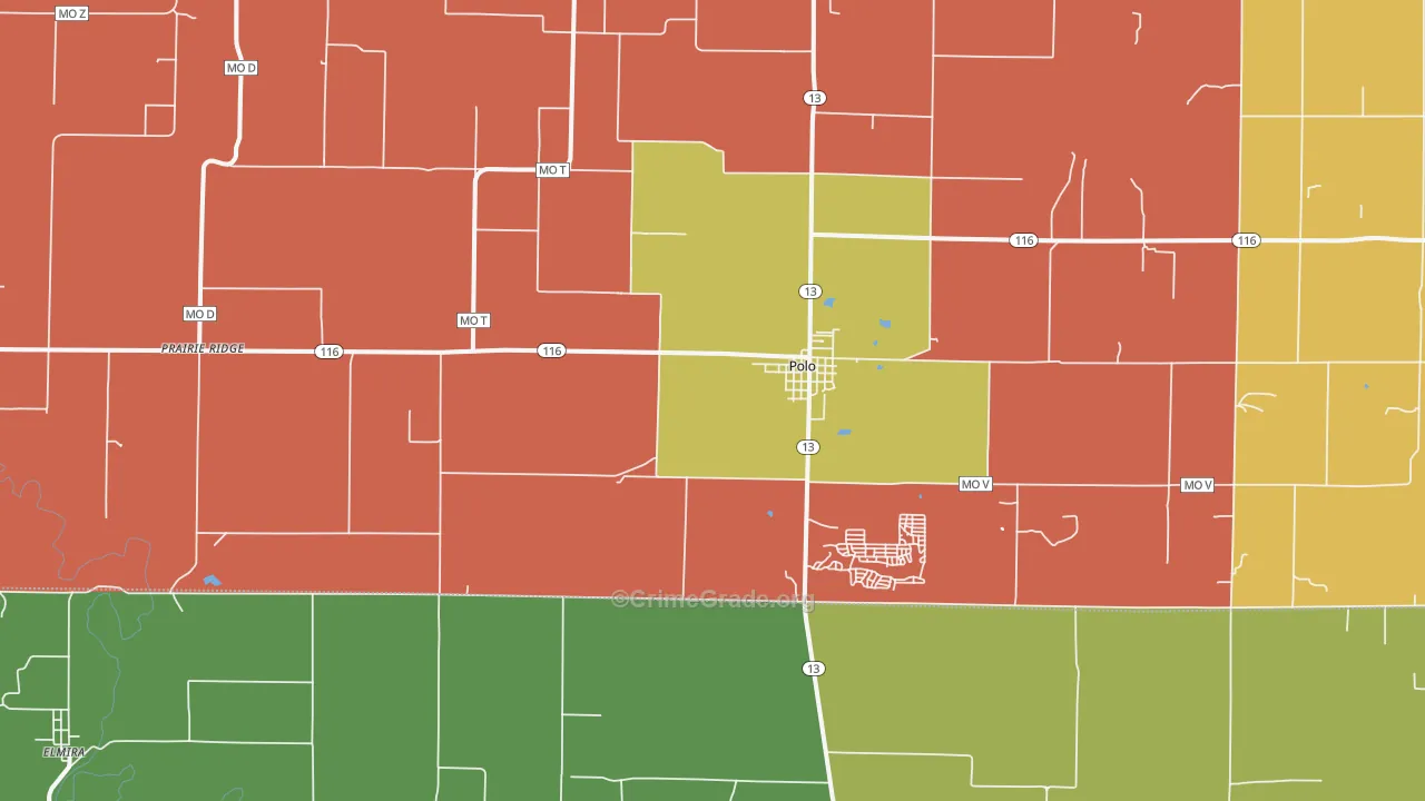 Polo, MO Map of Assault Rates