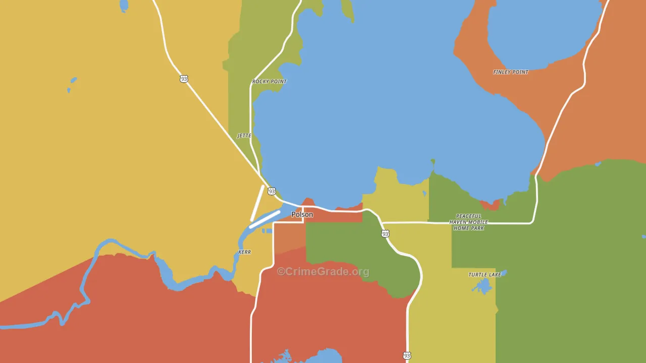 Polson, MT Map of Assault Rates