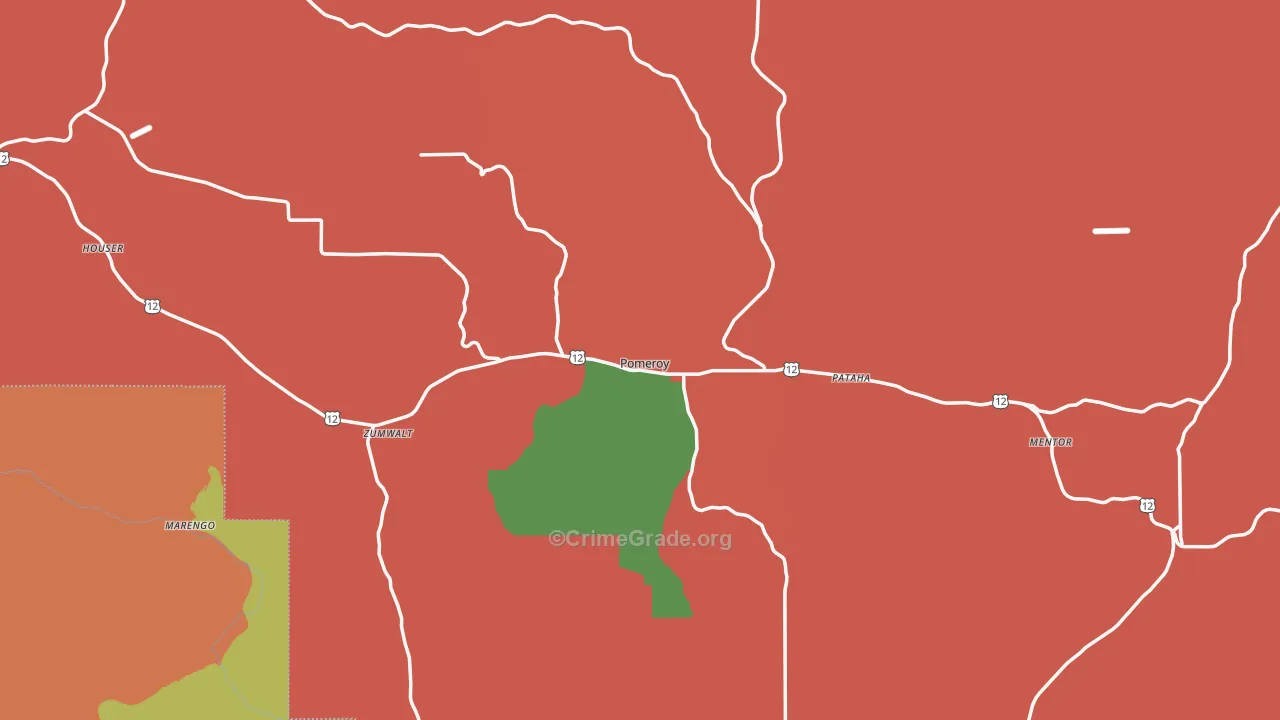 Pomeroy, WA Map of Assault Rates
