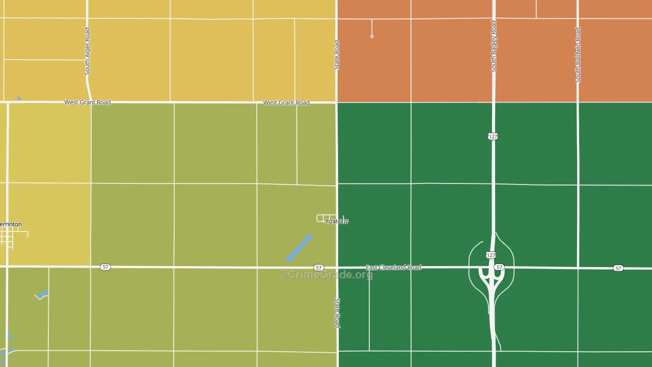 Pompeii, MI Map of Assault Rates