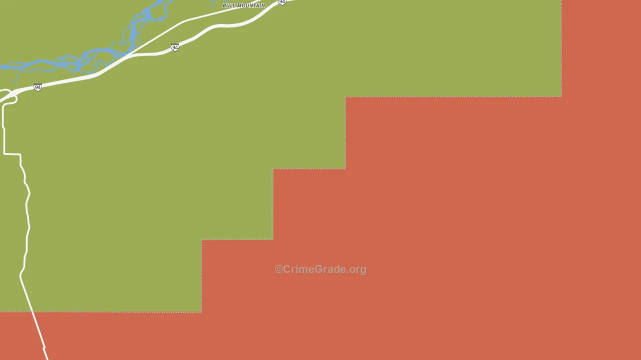Pompeys Pillar, MT Map of Assault Rates