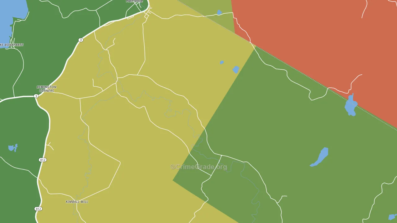 Pond Settlement, NY Map of Assault Rates