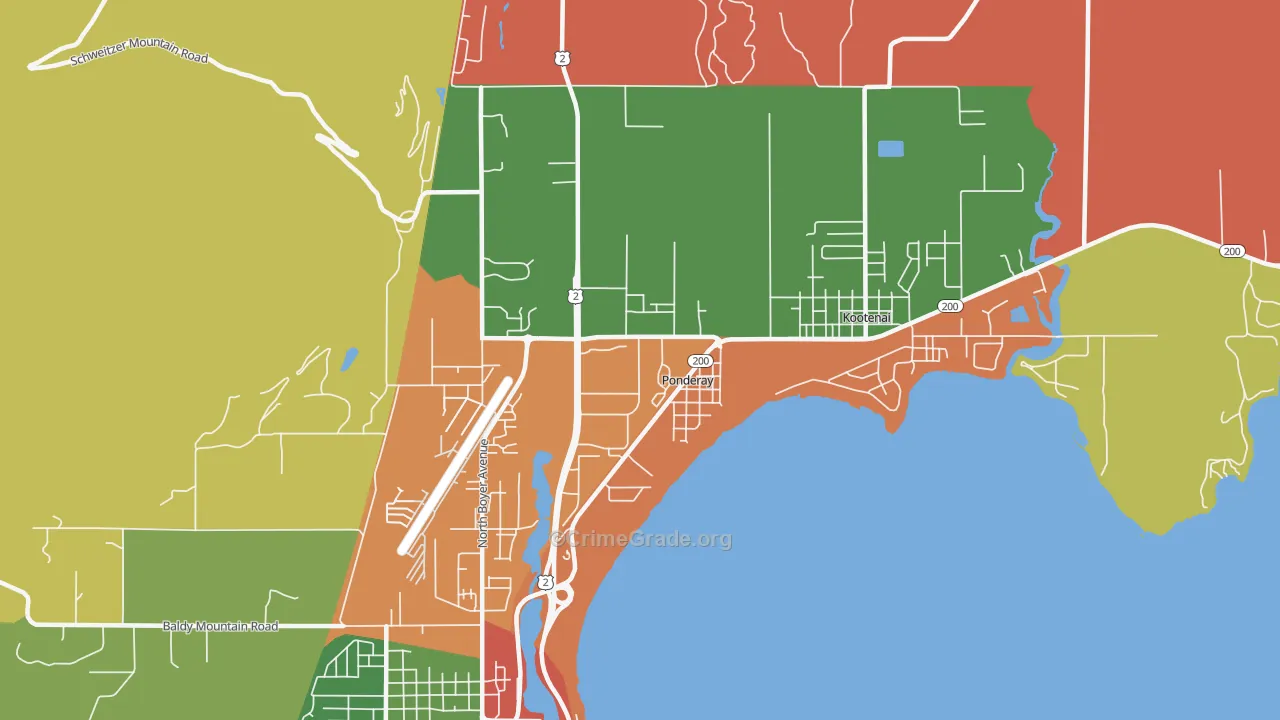 Ponderay, ID Map of Assault Rates