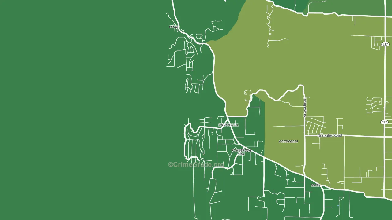 Ponderosa Pine, NM Map of Assault Rates