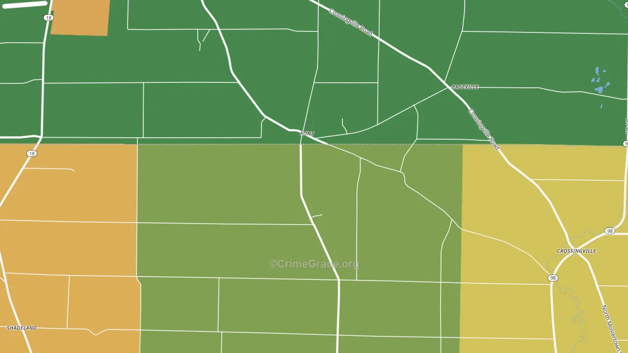 Pont, PA Map of Assault Rates