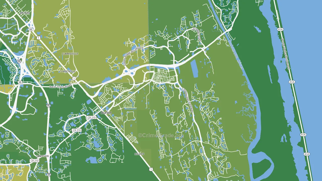 Ponte Vedra, FL Map of Assault Rates