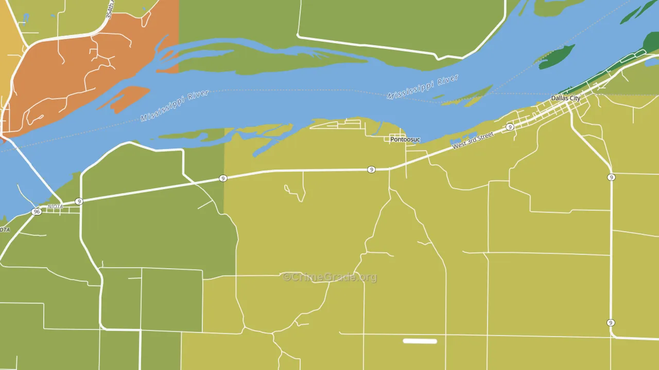Pontoosuc, IL Map of Assault Rates