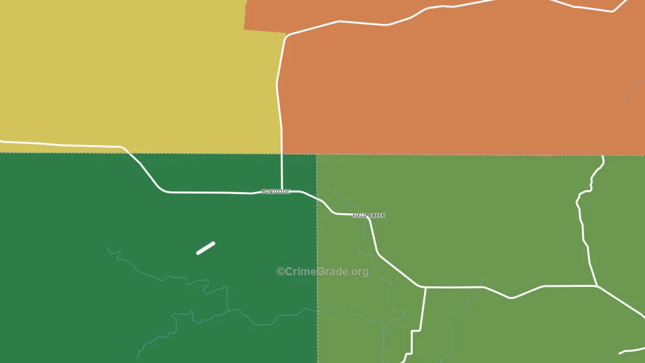 Pontotoc, TX Map of Assault Rates
