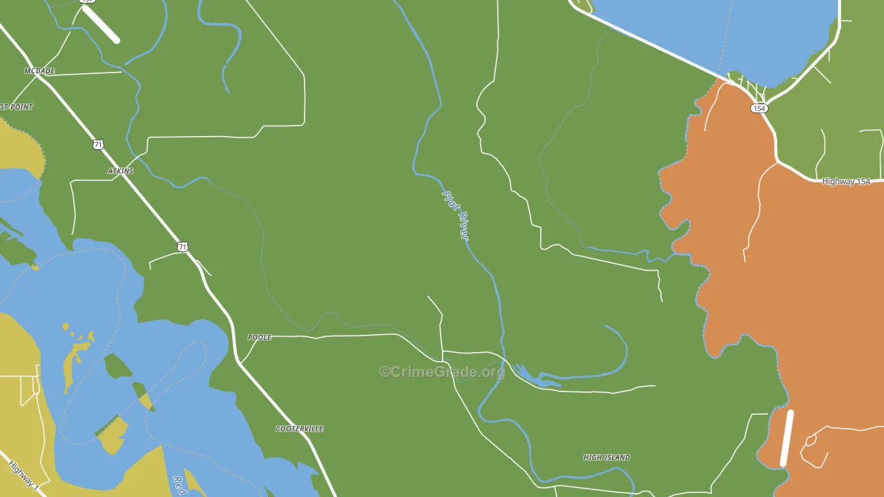 Poole, LA Map of Assault Rates