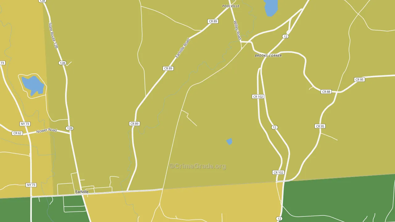 Poolville, NY Map of Assault Rates
