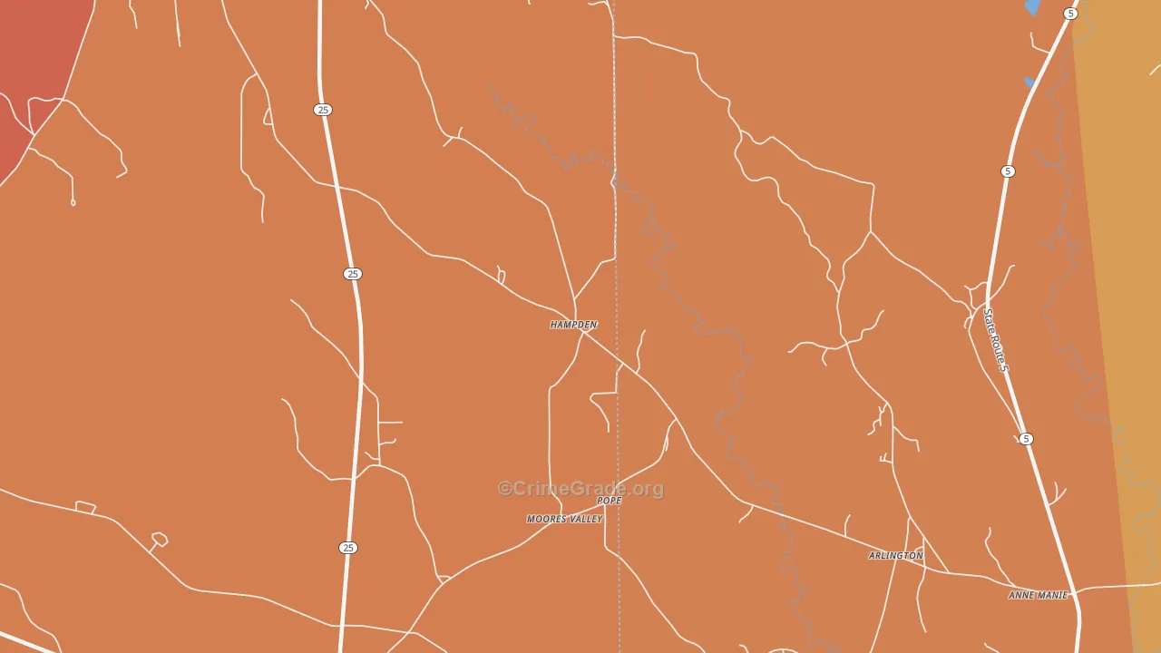 Pope, AL Map of Assault Rates