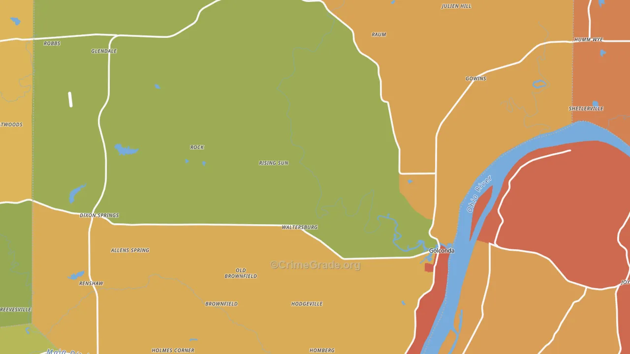 Pope County, IL Map of Assault Rates