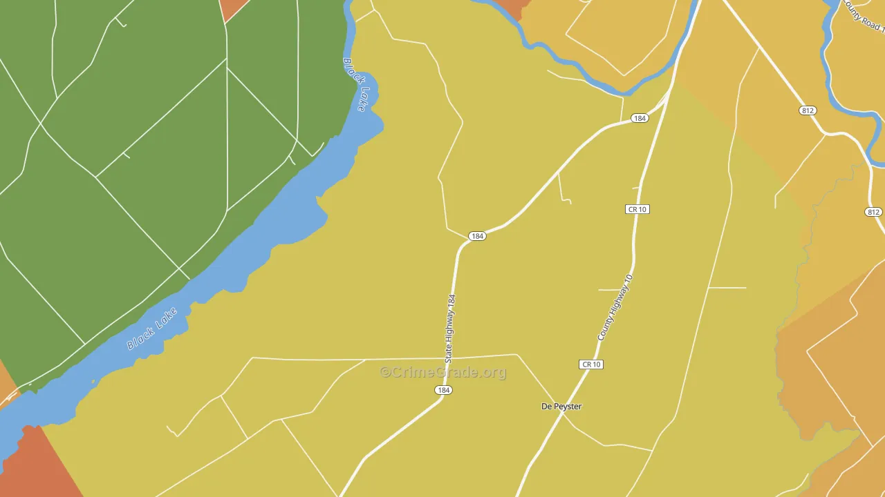 Pope Mills, NY Map of Assault Rates