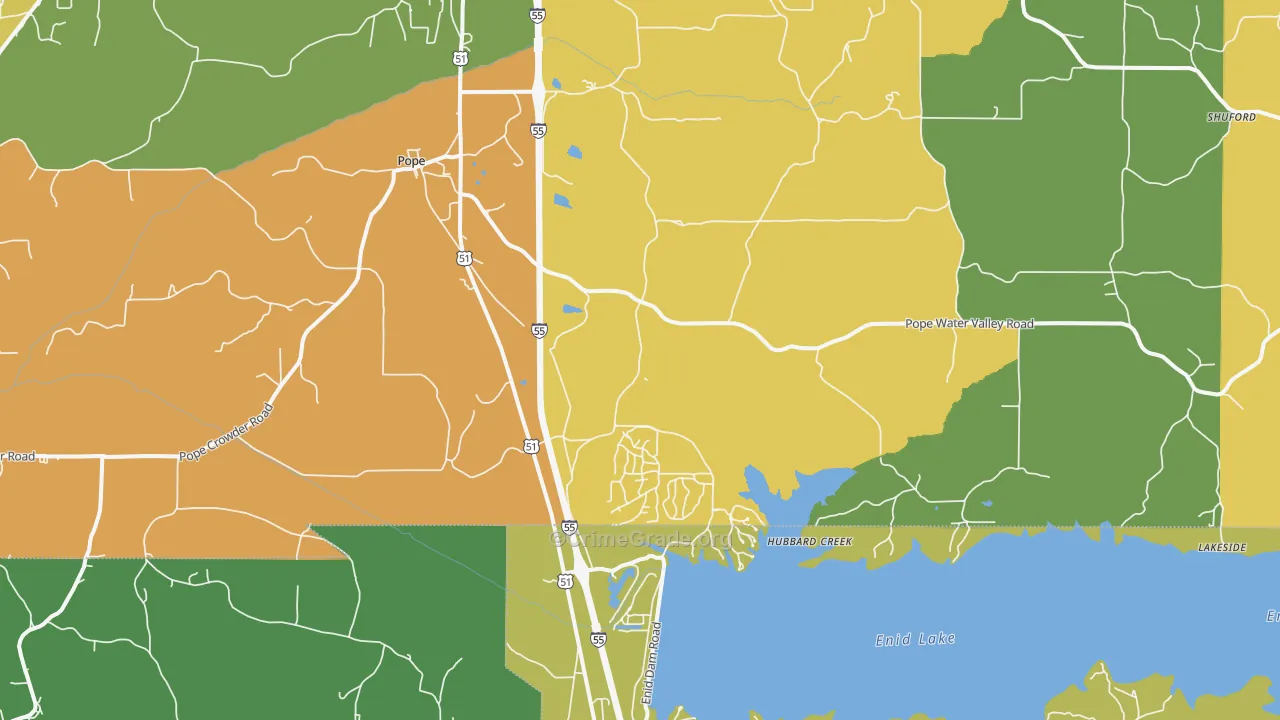 Pope, MS Map of Assault Rates