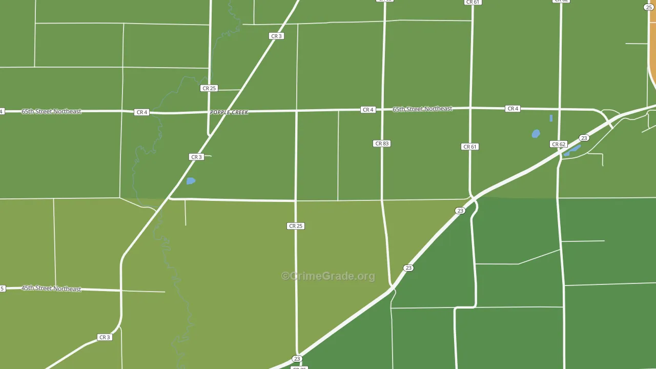 Popple Creek, MN Map of Assault Rates