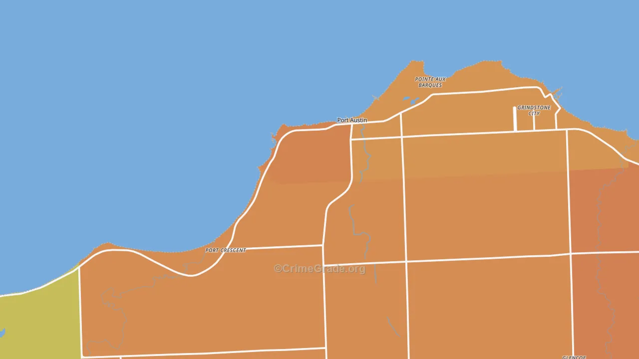 Port Austin, MI Map of Assault Rates